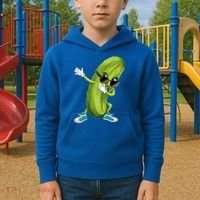 Funny Dabbing Pickle Dancing Cucumber Lover Funny Gift Kids Hoodie thumb 2