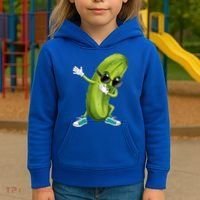 Funny Dabbing Pickle Dancing Cucumber Lover Funny Gift Kids Hoodie thumb 3