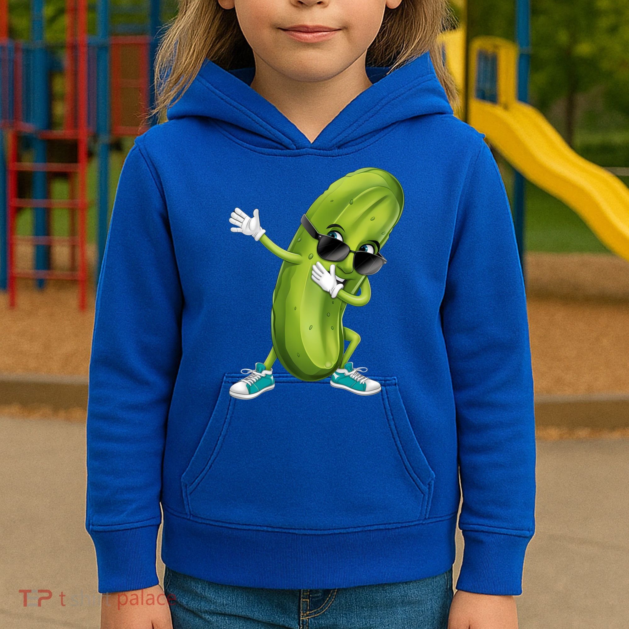 Funny Dabbing Pickle Dancing Cucumber Lover Funny Gift Kids Hoodie