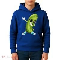 Funny Dabbing Pickle Dancing Cucumber Lover Funny Gift Kids Hoodie thumb 4