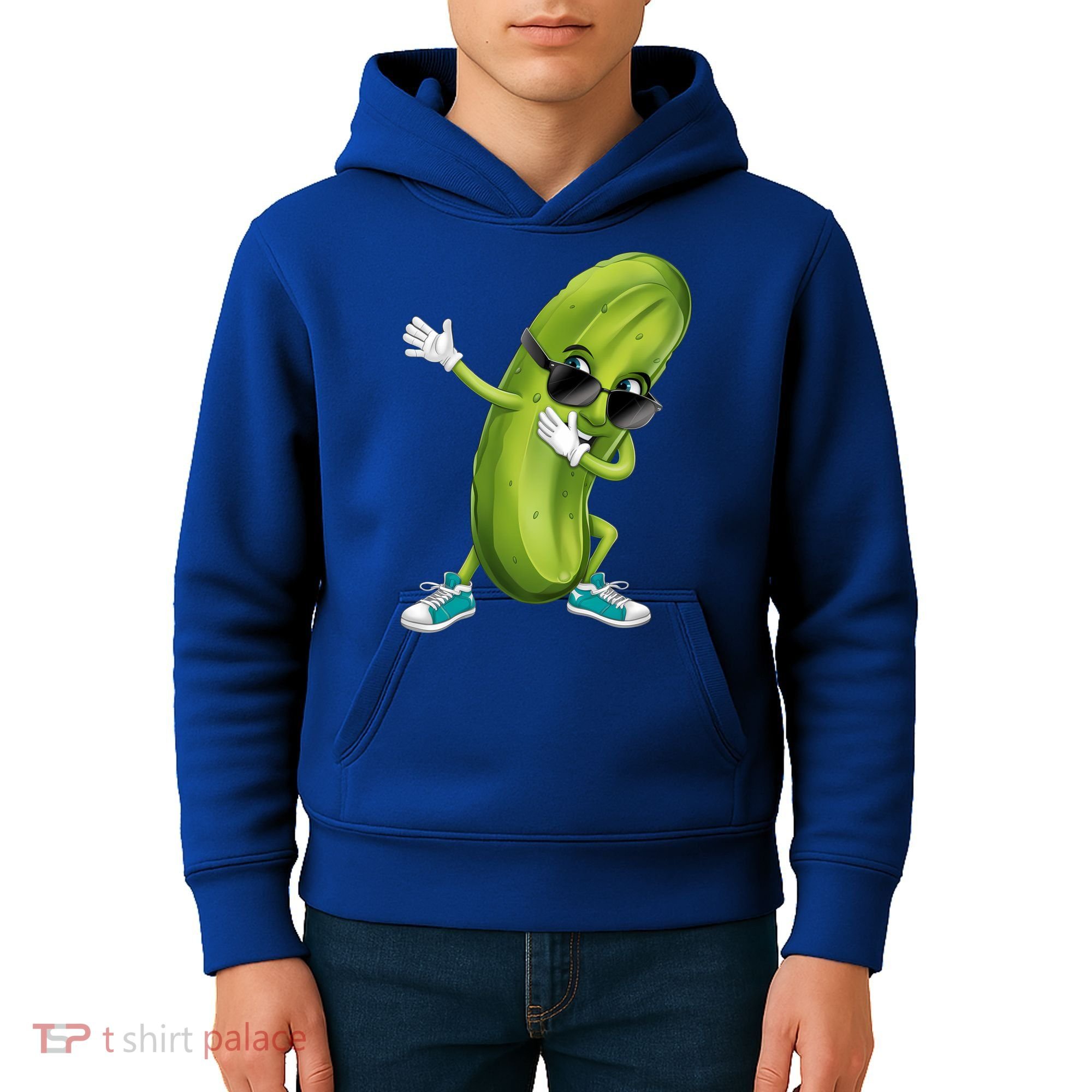 Funny Dabbing Pickle Dancing Cucumber Lover Funny Gift Kids Hoodie