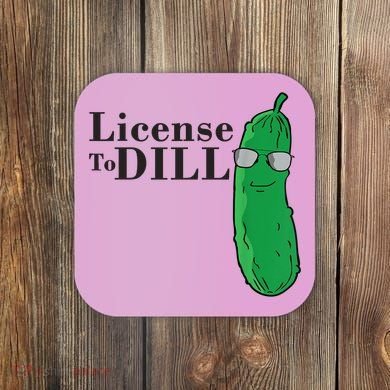 Funny Dill Pickle Gift Coaster