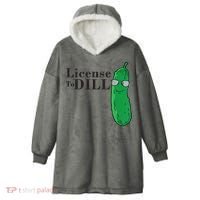 Funny Dill Pickle Gift Hooded Wearable Blanket thumb 0