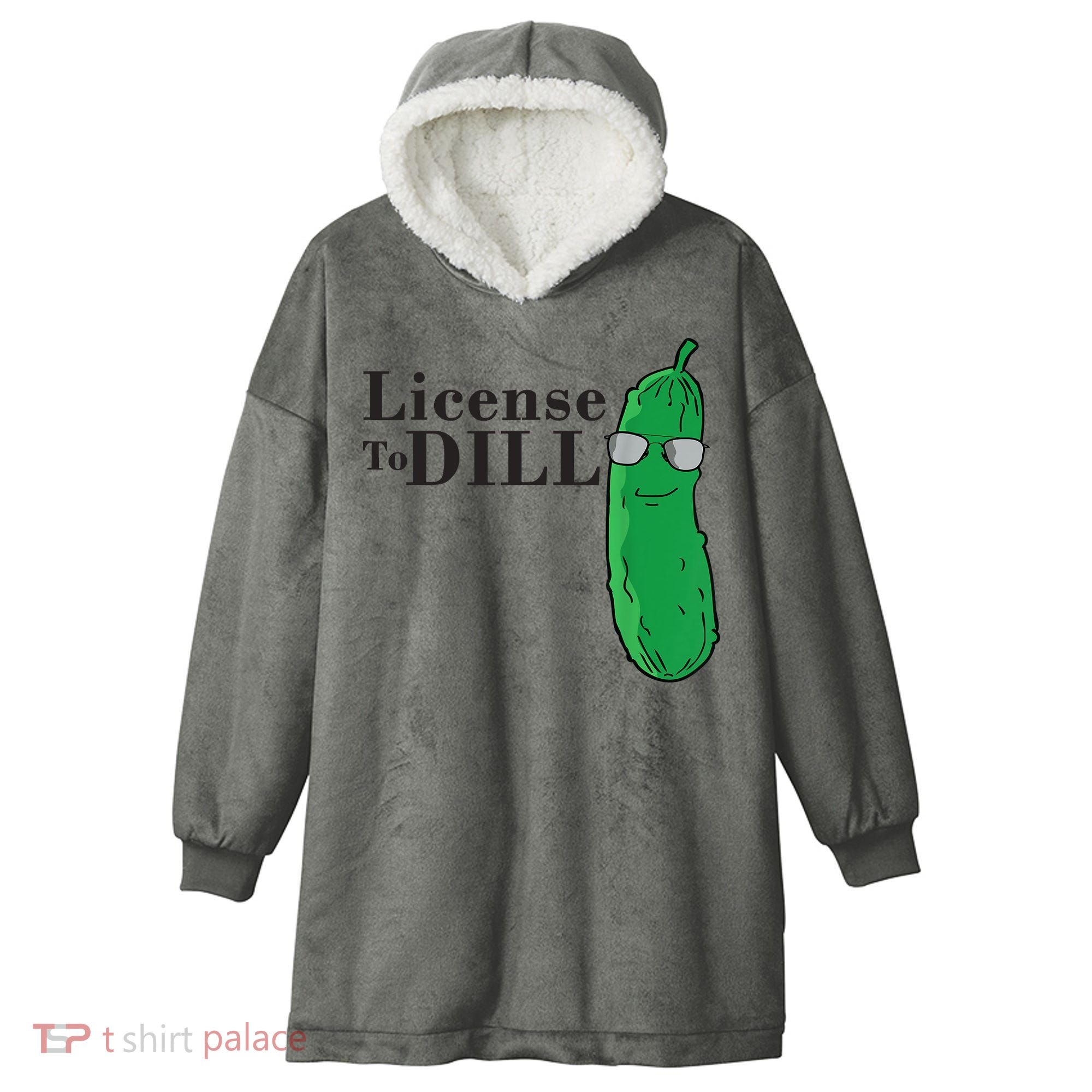 Funny Dill Pickle Gift Hooded Wearable Blanket