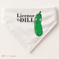 Funny Dill Pickle Gift USA-Made Doggie Bandana thumb 0