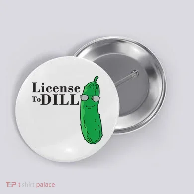 Funny Dill Pickle Gift Button