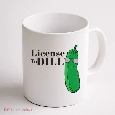 Funny Dill Pickle Gift Coffee Mug back