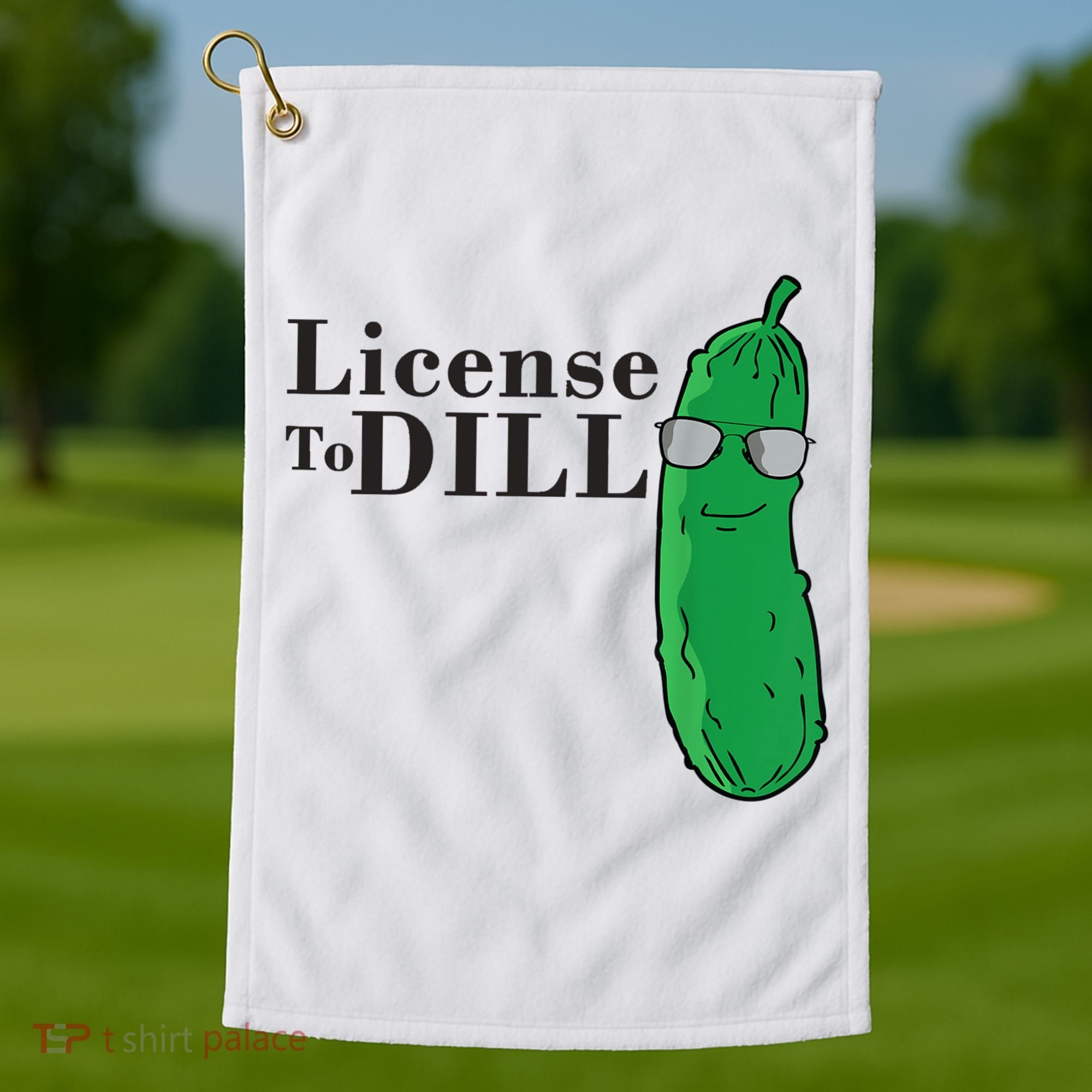 Funny Dill Pickle Gift Golf Towel