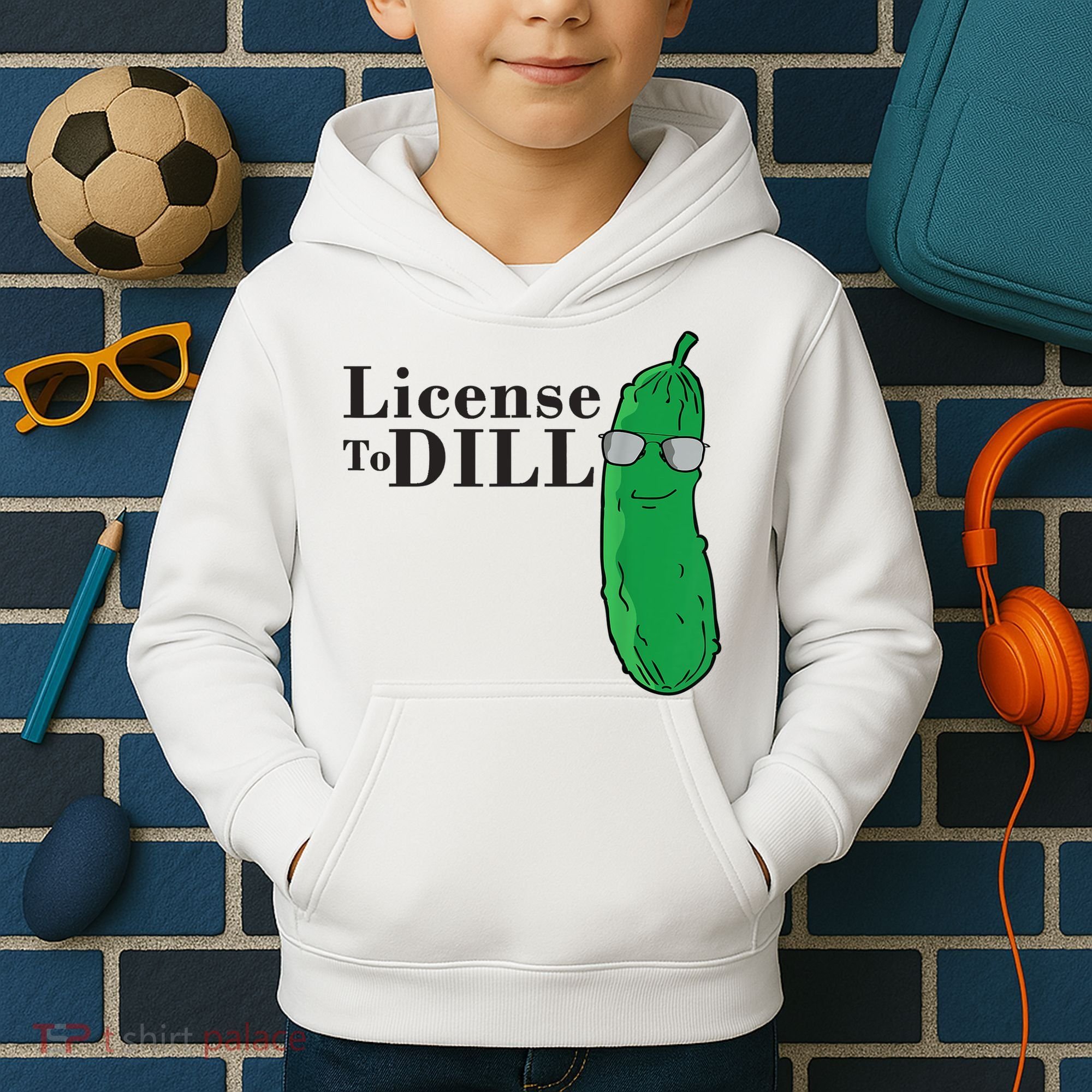 Funny Dill Pickle Gift Kids Hoodie