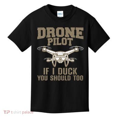 Funny Drone Pilot Design For Drone Operator Kids T-Shirt