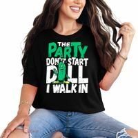 Funny Dill Pickle Lover The Party DonT Start Till I Walk In Comfort Colors T-Shirt thumb 0