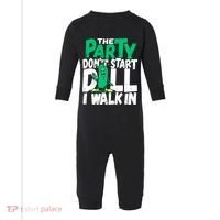 Funny Dill Pickle Lover The Party DonT Start Till I Walk In Infant Fleece One Piece thumb 0