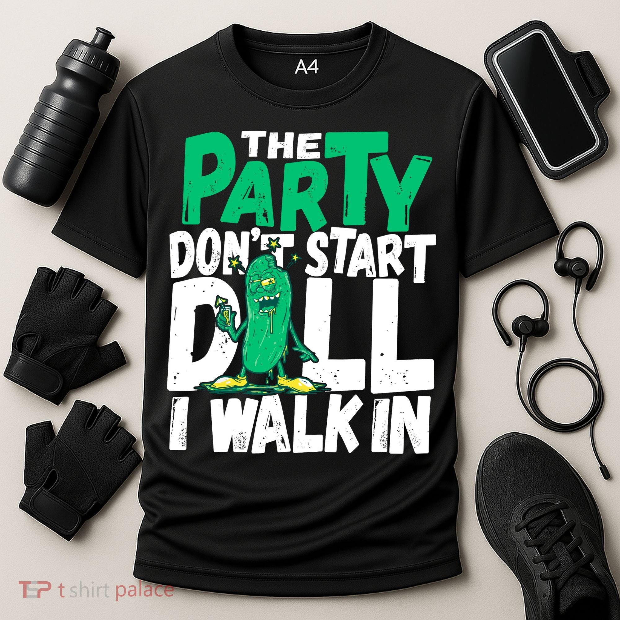 Funny Dill Pickle Lover The Party DonT Start Till I Walk In Cooling Performance Crew T-Shirt
