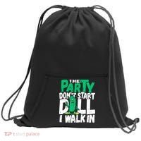 Funny Dill Pickle Lover The Party DonT Start Till I Walk In Sweatshirt Cinch Pack Bag thumb 0