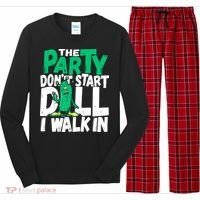 Funny Dill Pickle Lover The Party DonT Start Till I Walk In Long Sleeve Pajama Set thumb 0