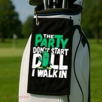 Funny Dill Pickle Lover The Party DonT Start Till I Walk In Golf Towel thumb 2