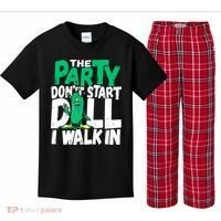 Funny Dill Pickle Lover The Party DonT Start Till I Walk In Kids Plaid Pajama Set thumb 0