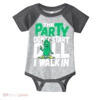 Funny Dill Pickle Lover The Party DonT Start Till I Walk In Infant Baby Jersey Bodysuit thumb 0