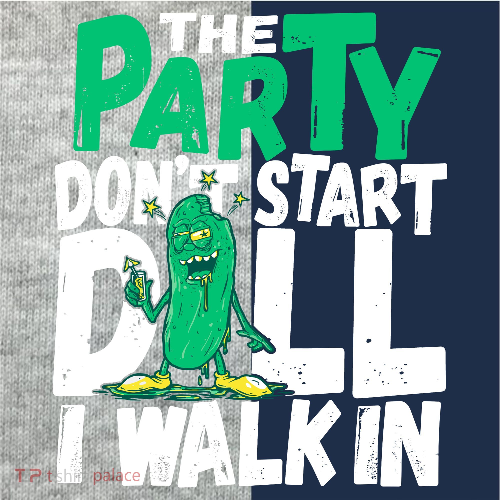 Funny Dill Pickle Lover The Party DonT Start Till I Walk In Kids Colorblock Raglan Jersey