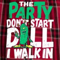 Funny Dill Pickle Lover The Party DonT Start Till I Walk In Men's Flannel Plaid Pajama Pants thumb 2