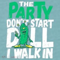 Funny Dill Pickle Lover The Party DonT Start Till I Walk In Sueded Cloud Jersey T-Shirt thumb 2