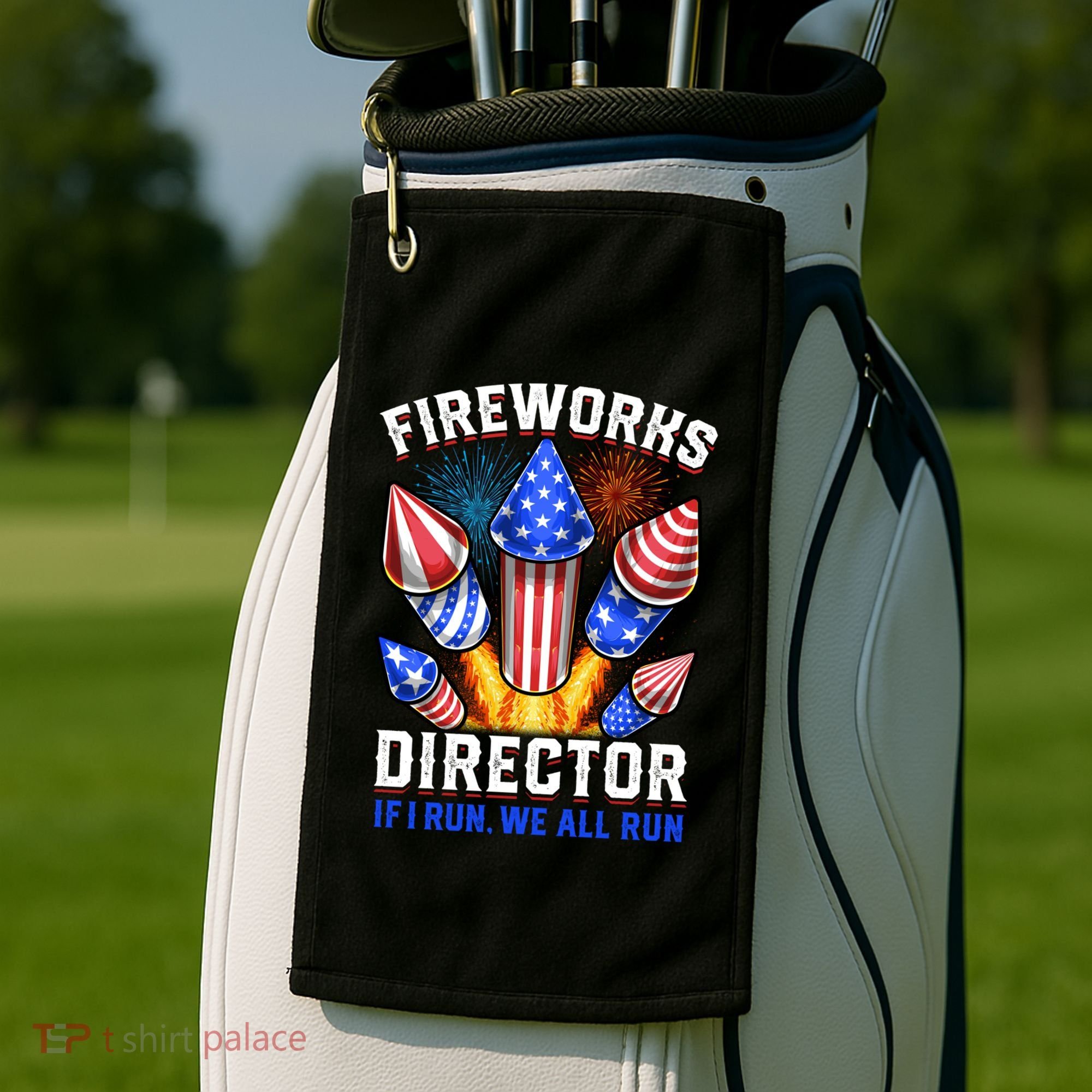 Fireworks Director Pyrotechnician 4th Of July Gift Golf Towel
