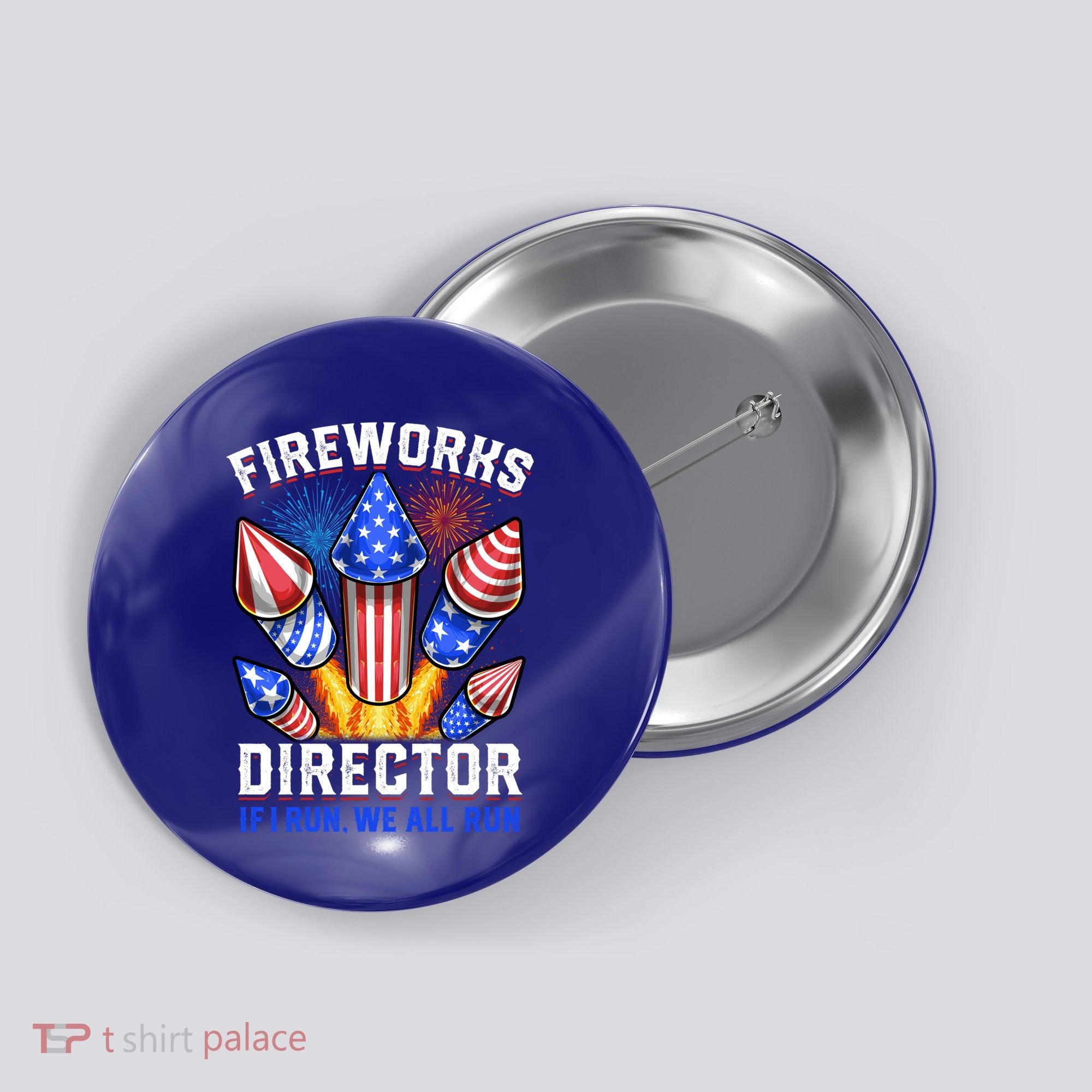 Fireworks Director Pyrotechnician 4th Of July Gift Button