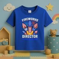 Fireworks Director Pyrotechnician 4th Of July Gift Toddler T-Shirt thumb 3