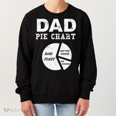 Funny Dad Pie Chart Dad Jokes Pay For Things Fix Things Women's Sweatshirt