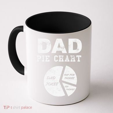 Funny Dad Pie Chart Dad Jokes Pay For Things Fix Things Coffee Mug