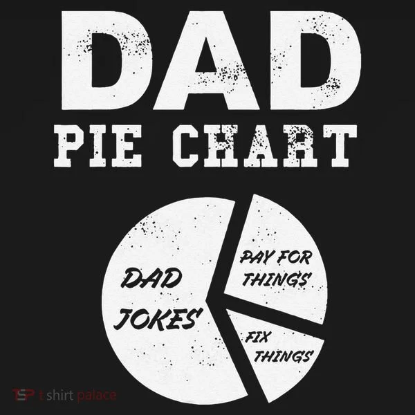 Funny Dad Pie Chart Dad Jokes Pay For Things Fix Things Women's T-Shirt
