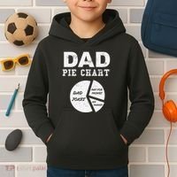 Funny Dad Pie Chart Dad Jokes Pay For Things Fix Things Kids Hoodie thumb 2