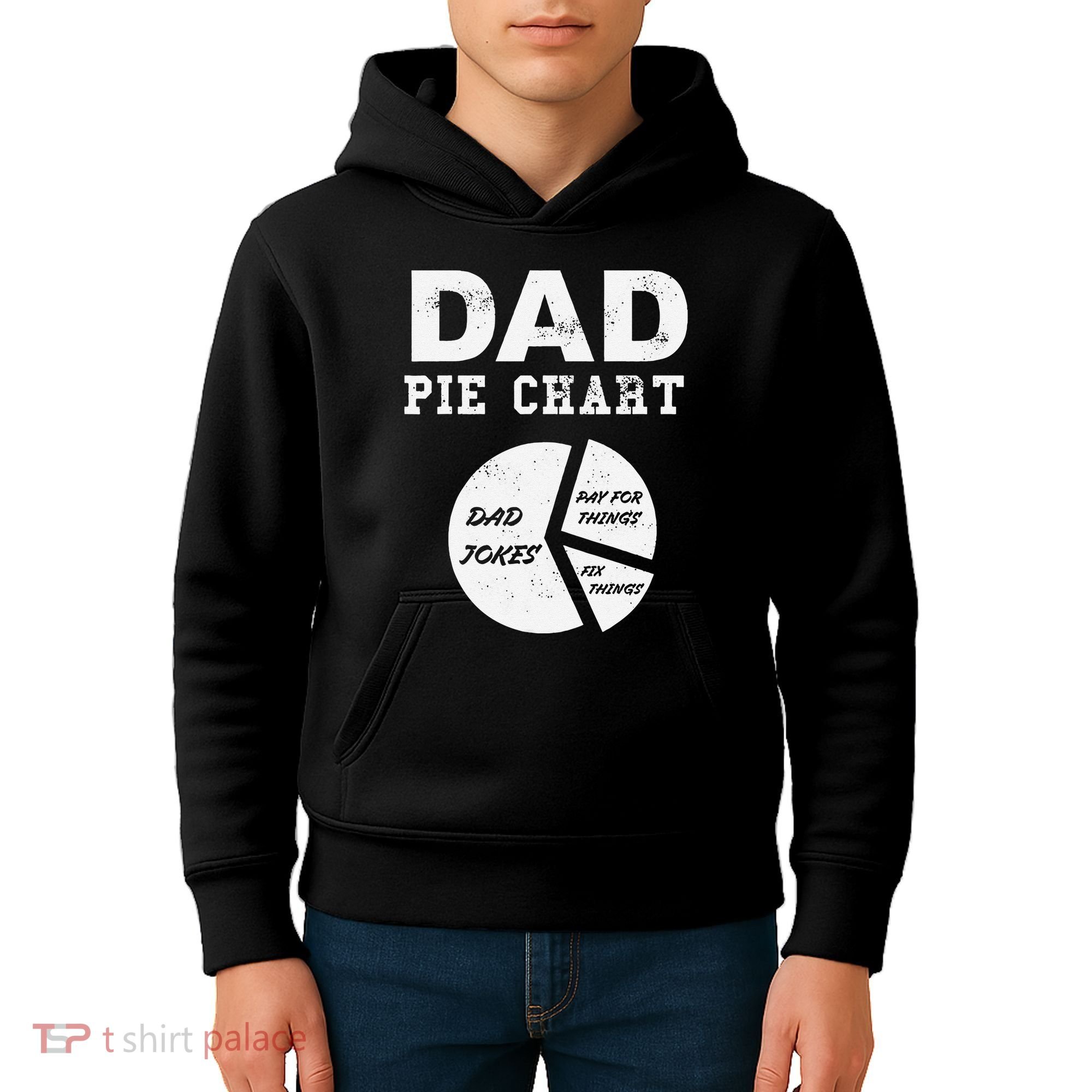Funny Dad Pie Chart Dad Jokes Pay For Things Fix Things Kids Hoodie