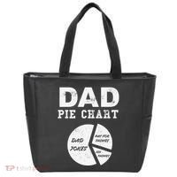 Funny Dad Pie Chart Dad Jokes Pay For Things Fix Things Tote Bag thumb 0