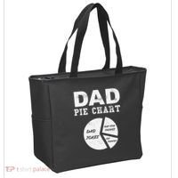 Funny Dad Pie Chart Dad Jokes Pay For Things Fix Things Tote Bag thumb 2