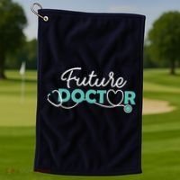 Future Doctor Pre Med Outfit Medical Student Gift Golf Towel thumb 1