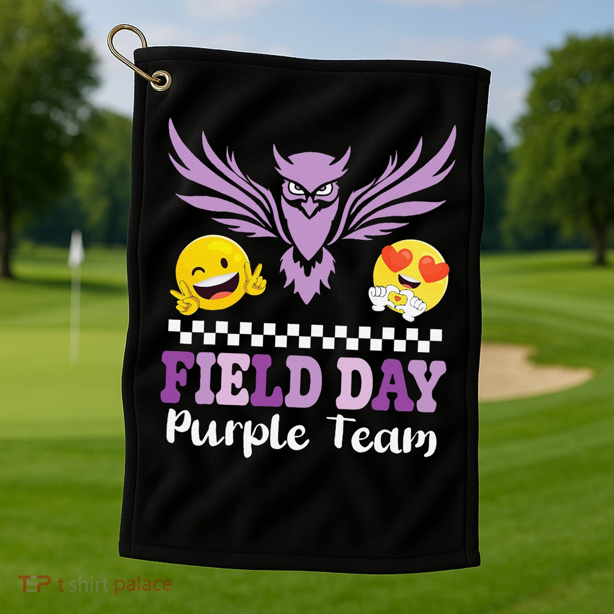 Field Day Pupple Team Students School Sports Competition Golf Towel