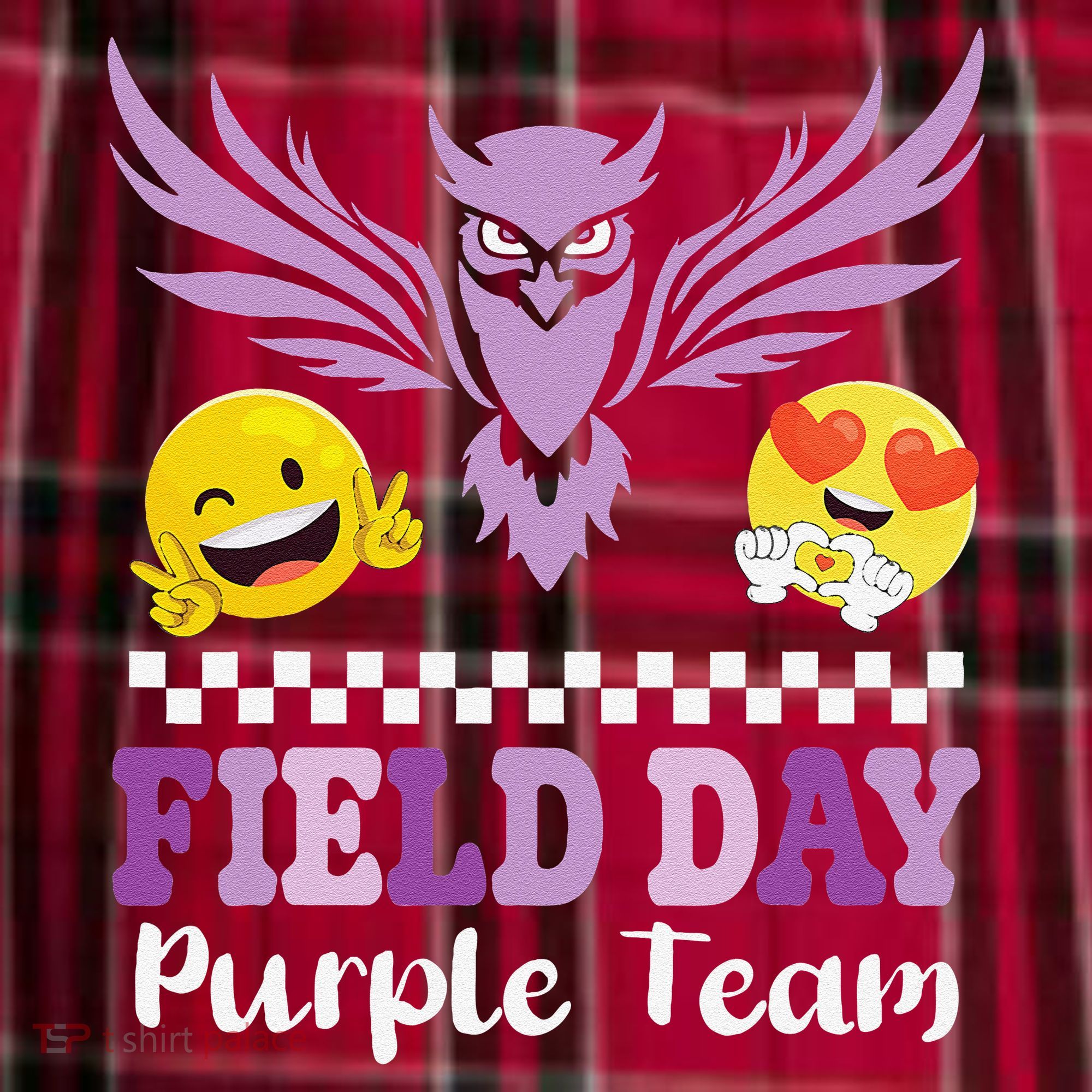 Field Day Pupple Team Students School Sports Competition Women's Flannel Plaid Pajama Pants