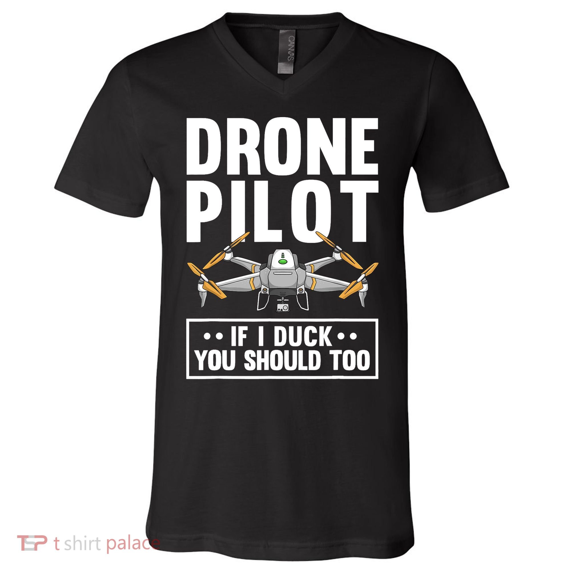 Funny Drone Pilot For RC Racing Pilots Flying FPV V-Neck T-Shirt