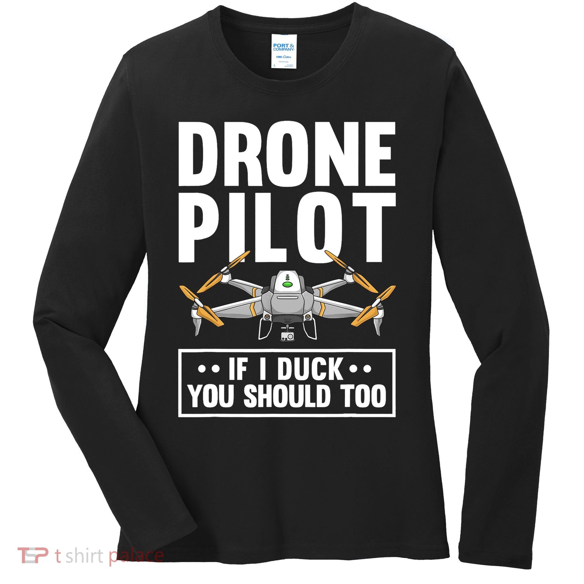 Funny Drone Pilot For RC Racing Pilots Flying FPV Women's Long Sleeve Shirt