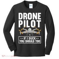 Funny Drone Pilot For RC Racing Pilots Flying FPV Kids Long Sleeve Shirt thumb 0