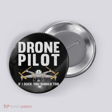 Funny Drone Pilot Design For Women Drone Operator Button