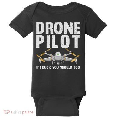 Funny Drone Pilot Design For Women Drone Operator Baby Bodysuit