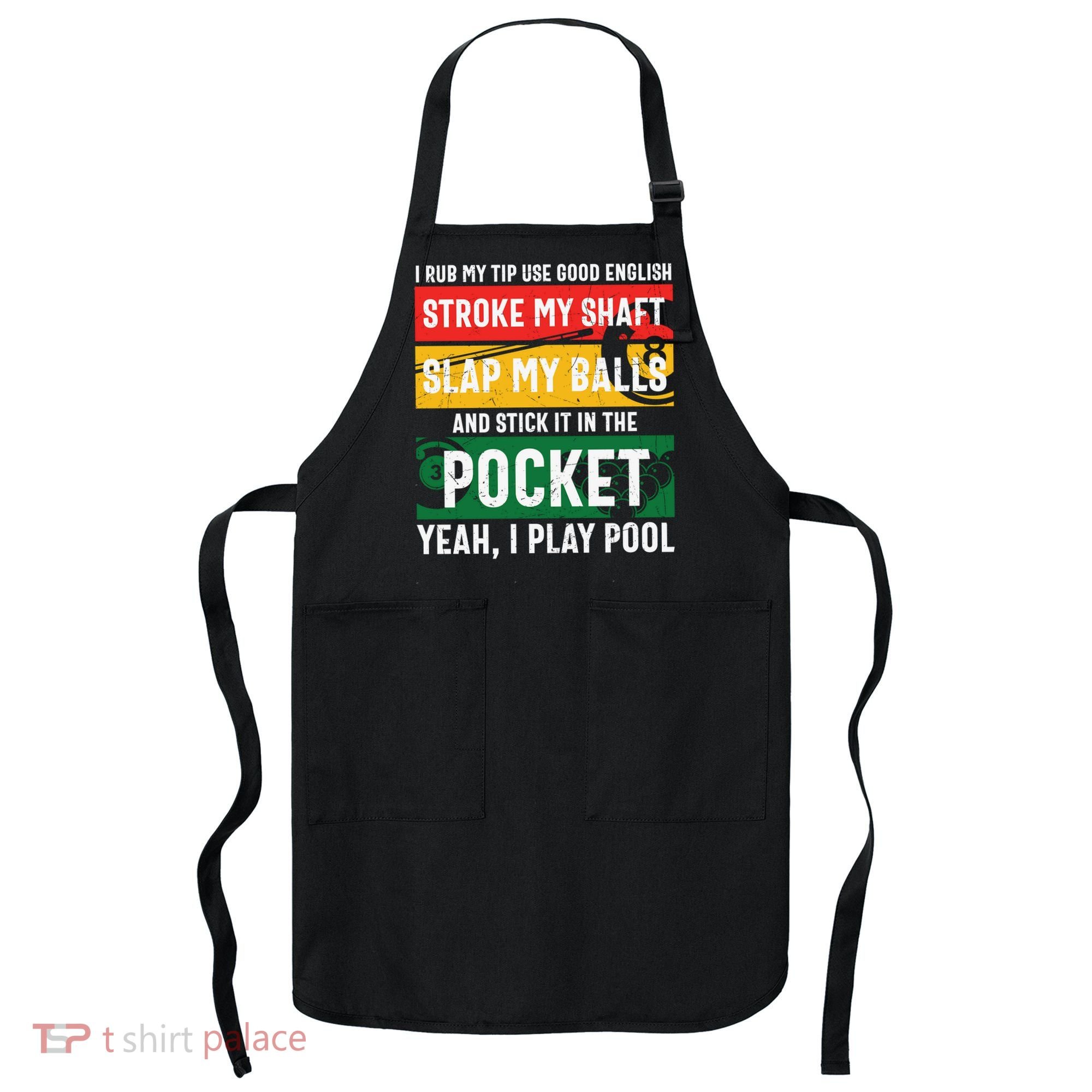 Father's Day Pocket I Yeah, I Play Pool Billiards Dad Gift For Dad Apron