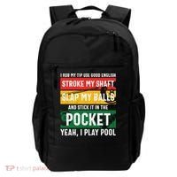 Father's Day Pocket I Yeah, I Play Pool Billiards Dad Gift For Dad Backpack thumb 0