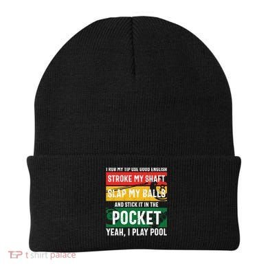 Father's Day Pocket I Yeah, I Play Pool Billiards Dad Gift For Dad Beanie