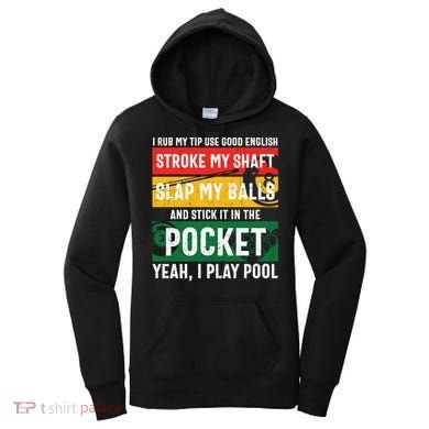 Father's Day Pocket I Yeah, I Play Pool Billiards Dad Gift For Dad Women's Hoodie
