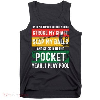 Father's Day Pocket I Yeah, I Play Pool Billiards Dad Gift For Dad Tank Top