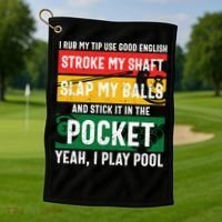 Father's Day Pocket I Yeah, I Play Pool Billiards Dad Gift For Dad Golf Towel thumb 1