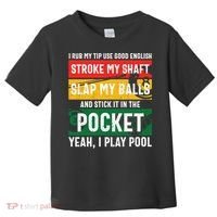 Father's Day Pocket I Yeah, I Play Pool Billiards Dad Gift For Dad Toddler T-Shirt thumb 0